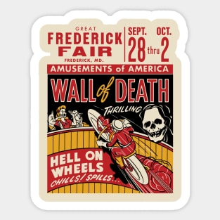 Wall Of Death - Hell On Wheels Sticker